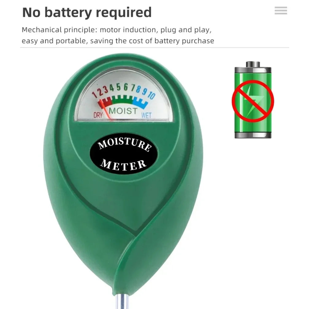 Medidor de Umidade do Solo para Plantas  Higrômetro Manual sem Bateria